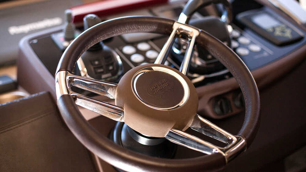 Wheel on the main helm station