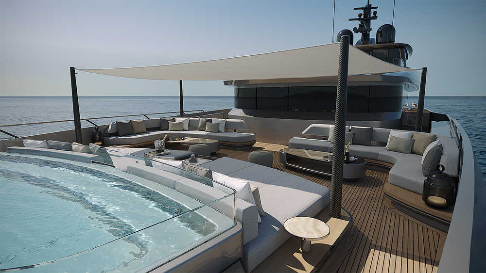 Lounge area on bow