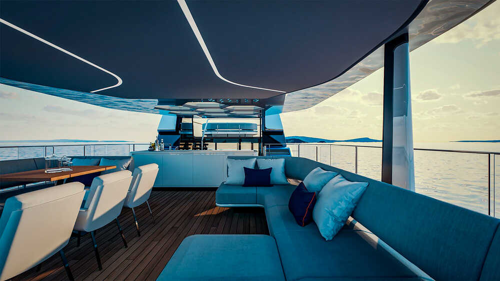 Lounge area on sundeck