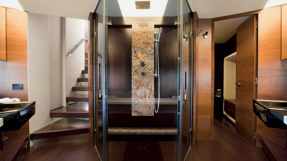 Bathroom in the master cabin