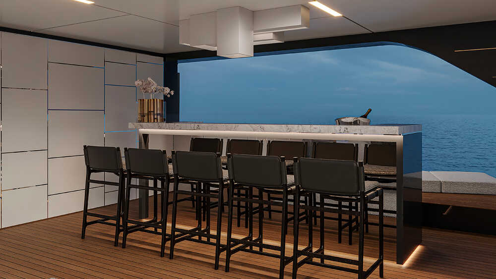 Lower deck bar