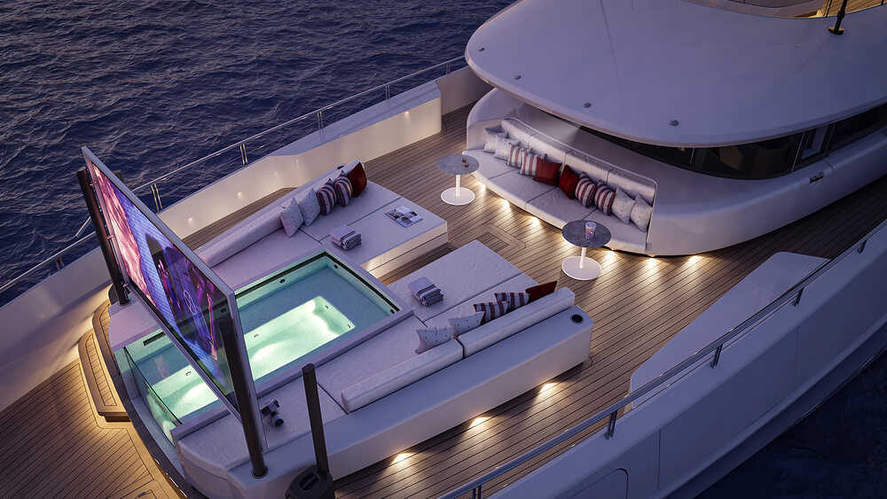 Lounge area on bow