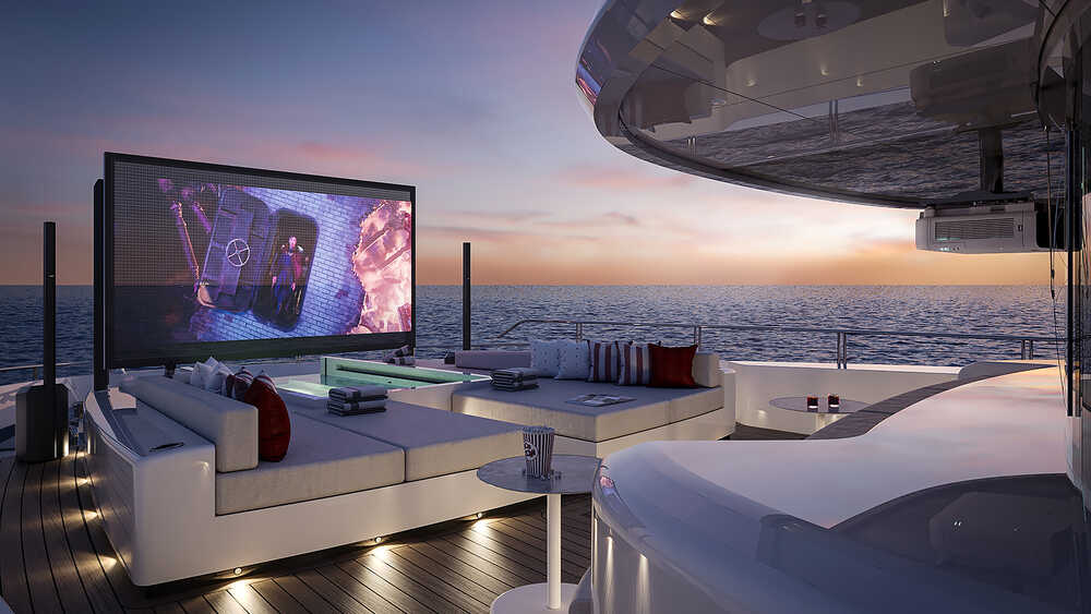Lounge area on bow