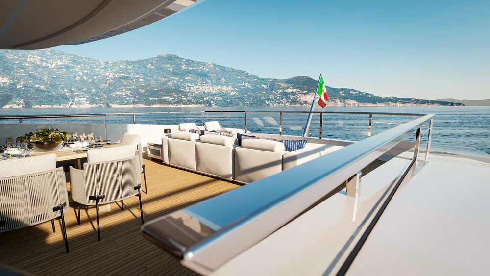 Lounge area on aft upper deck