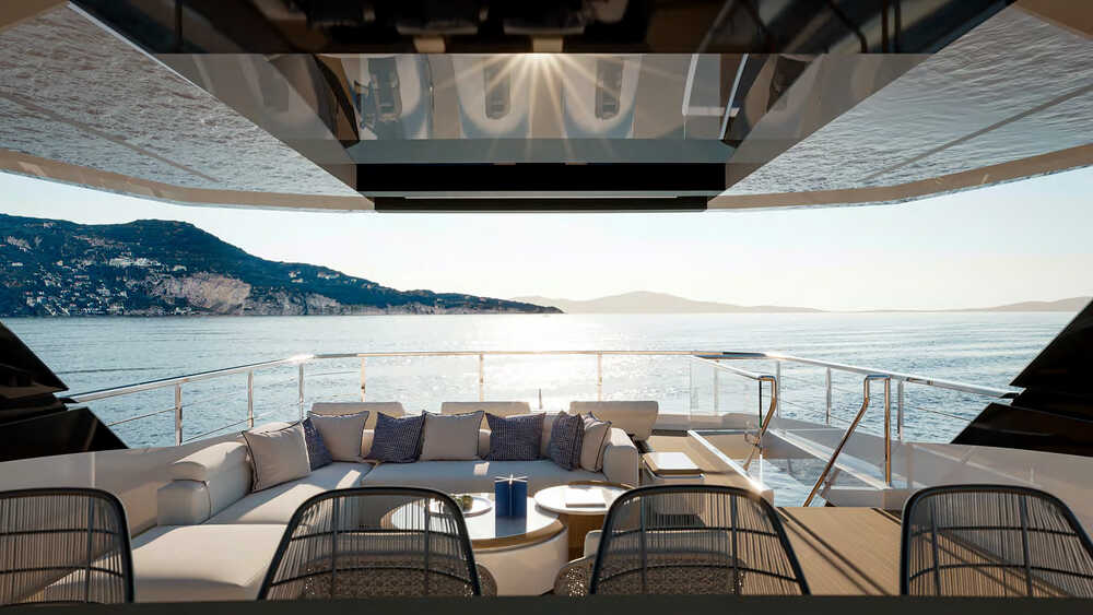 Lounge area on aft upper deck