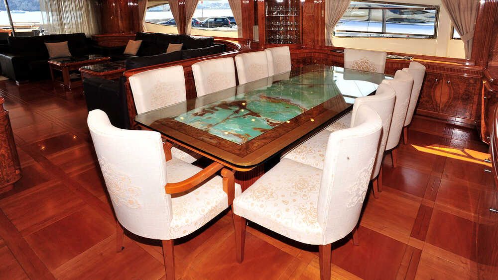 The salon on the main deck