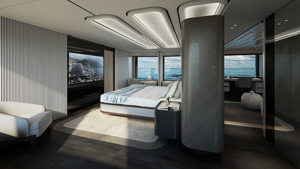Master cabin on main deck