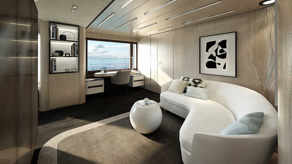 Master cabin on main deck