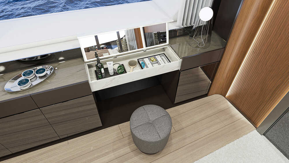 Master cabin on main deck