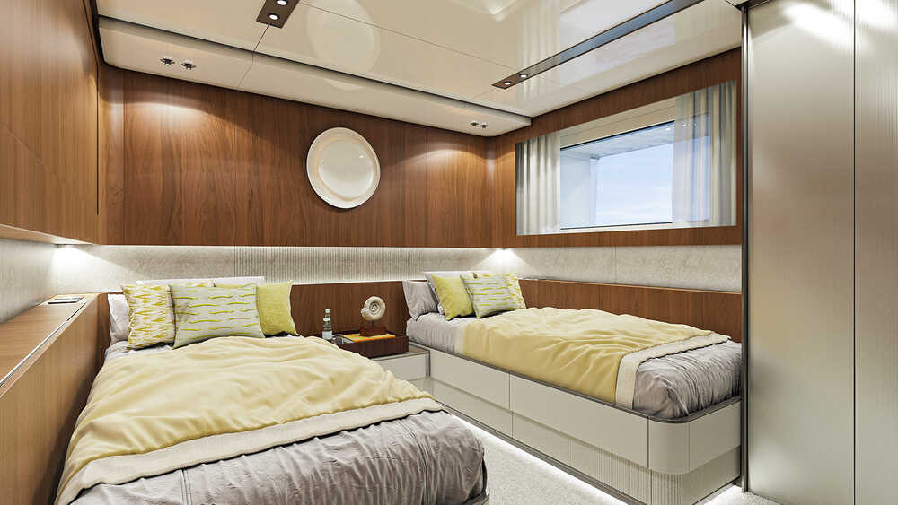 Guest cabin on lower deck