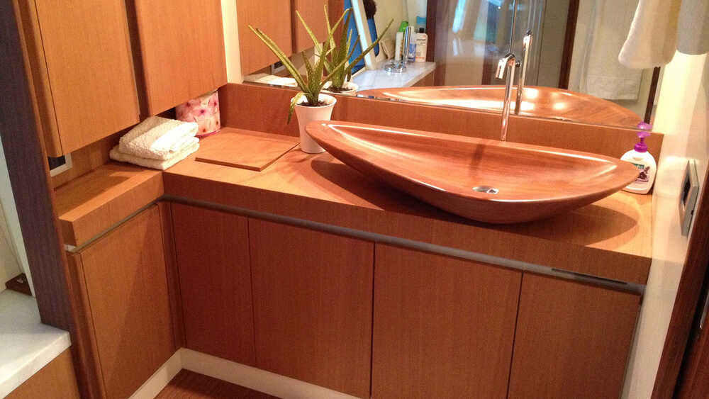 Bathroom in owner's cabin
