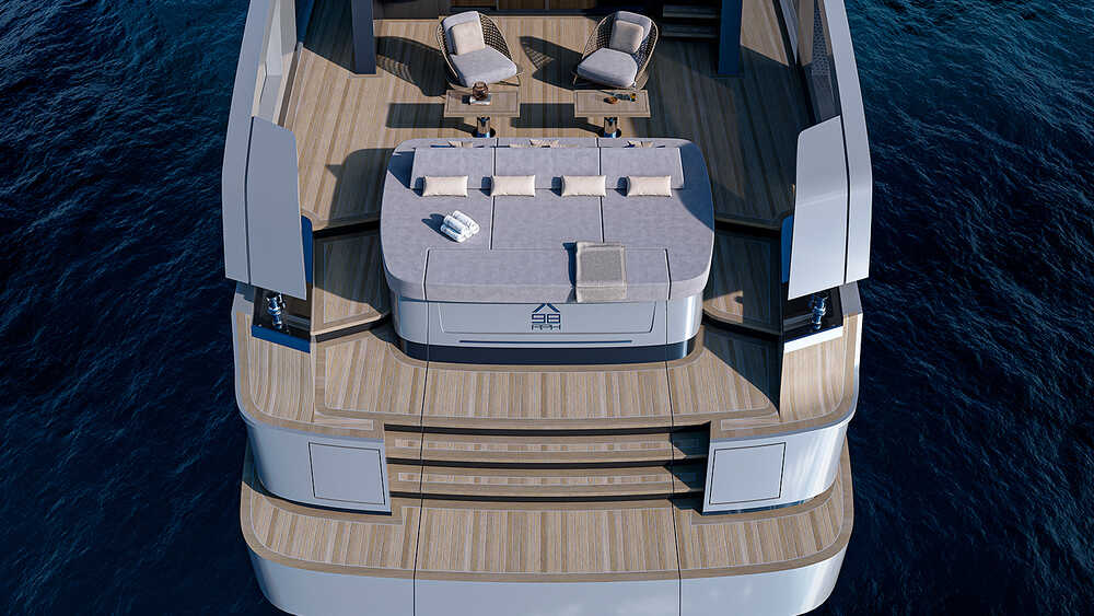 Aft view and beach club