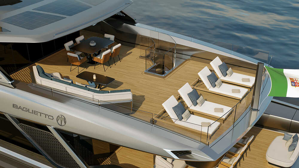 Lounge area on aft upper deck