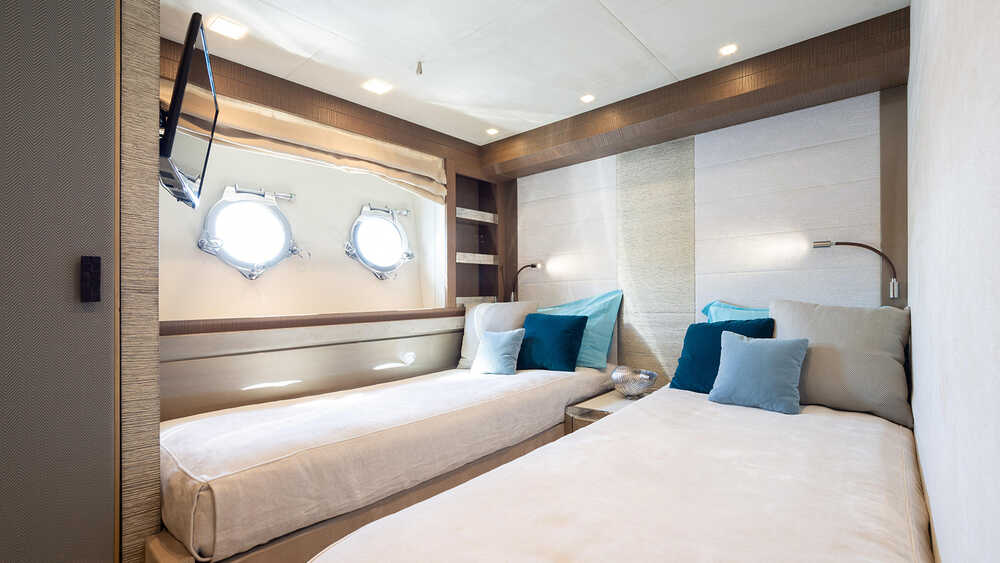 Guest cabin on starboard side