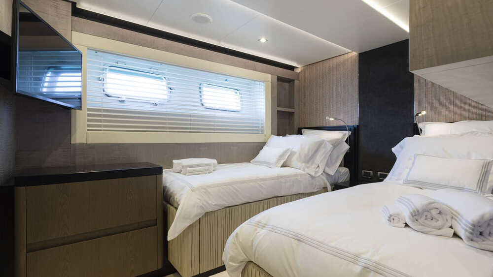 Guest cabin on starboard side