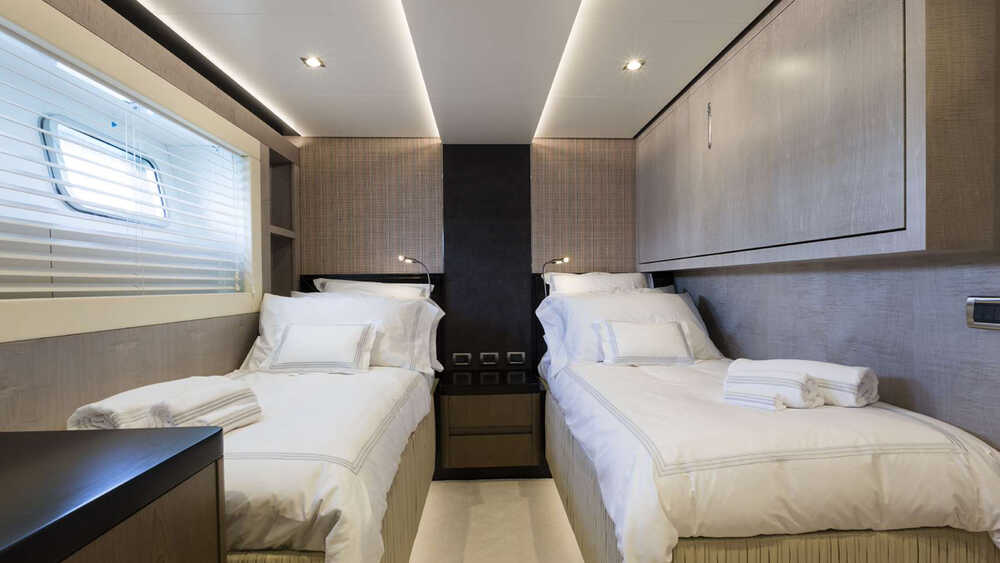 Guest cabin on starboard side