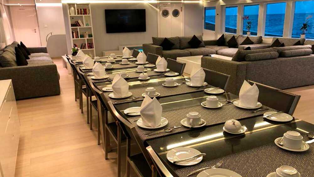 Dining area in main salon
