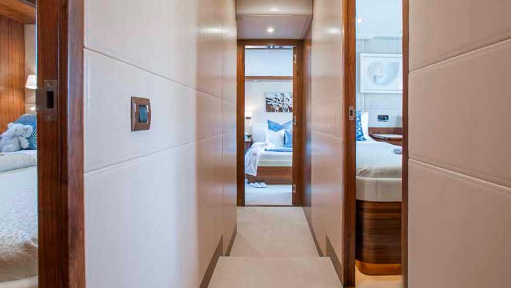 The corridor on the lower deck 