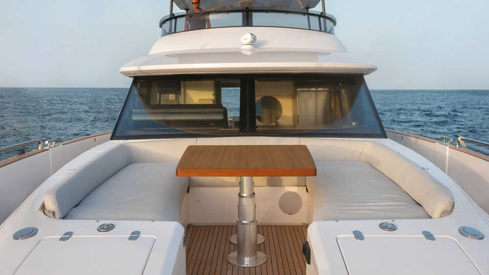 Lounge area on bow