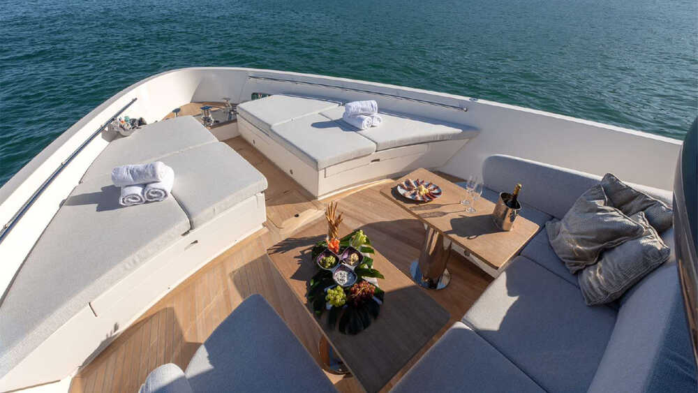 Lounge area on bow