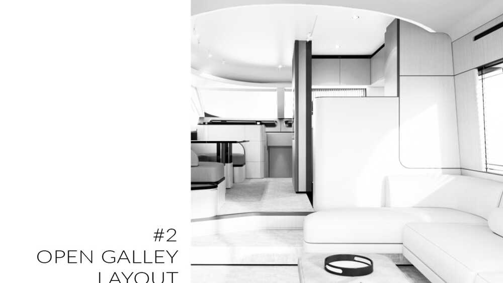 Main deck - Open galley layout
