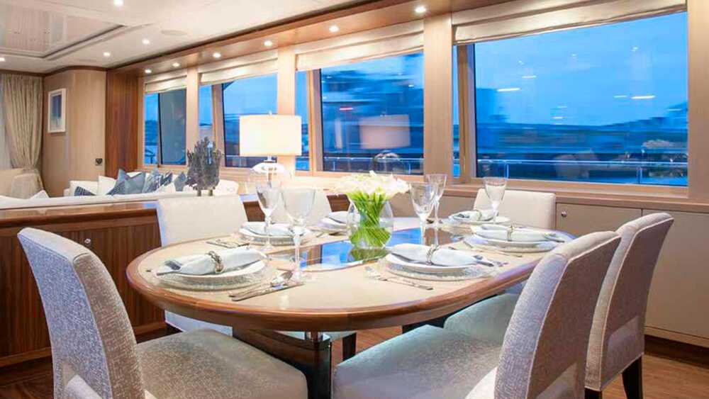 Dining area in main salon 