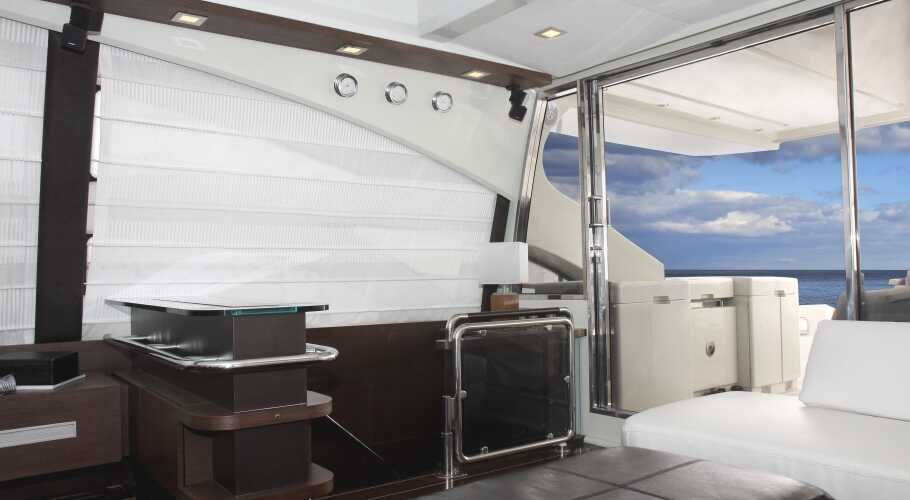 Salon. Stairs to lower deck