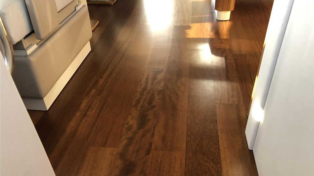 Wooden floor in salon