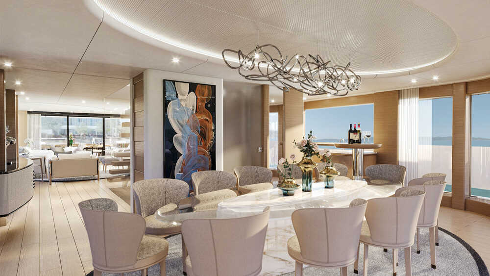 Dining area on upper deck