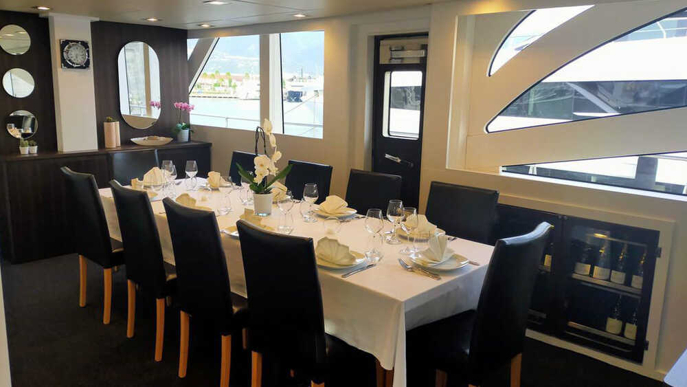 Dining area in saloon