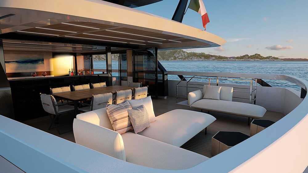 Dining area on the upper deck
