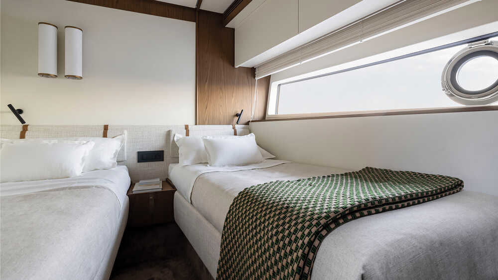 Guest cabin on starboard side