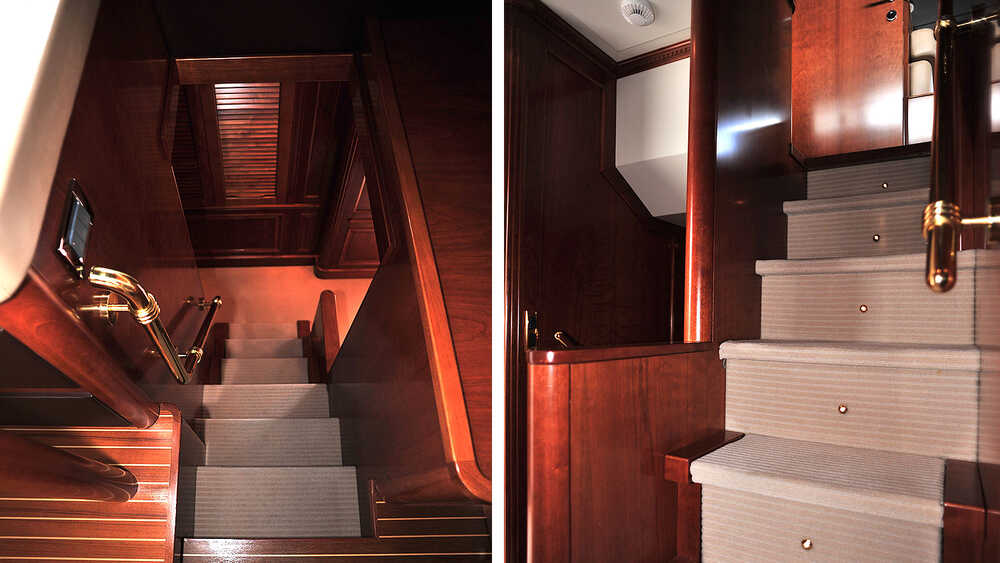 Steps to main deck