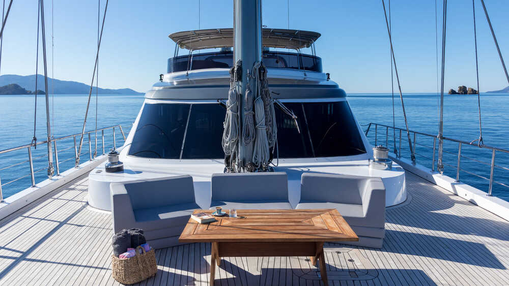 Deck seating area