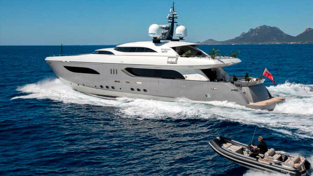 Eterior of the yacht TATII