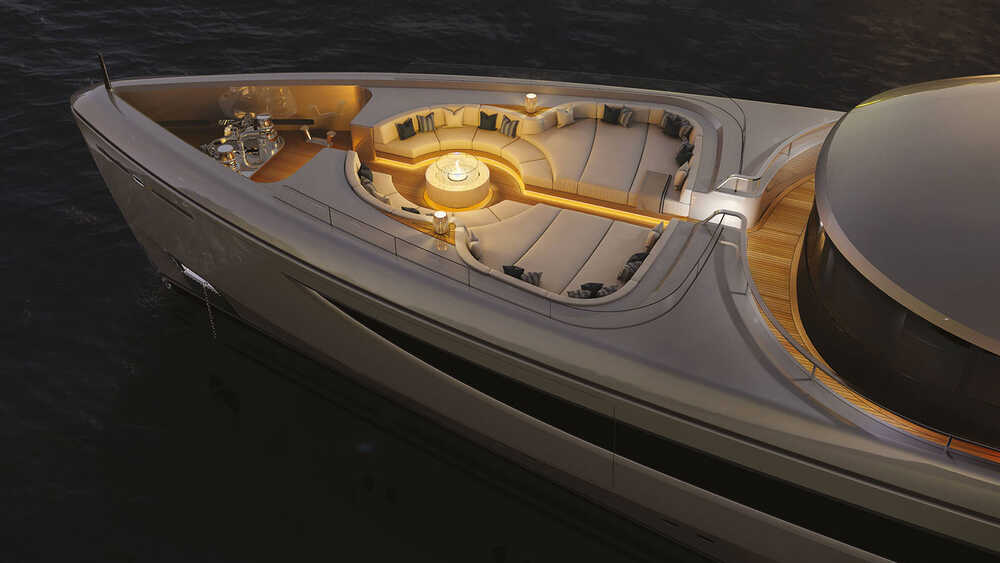 Lounge area on bow
