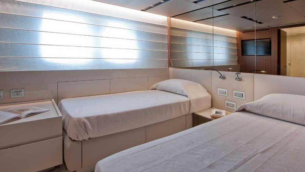 Guest cabin on starboard side