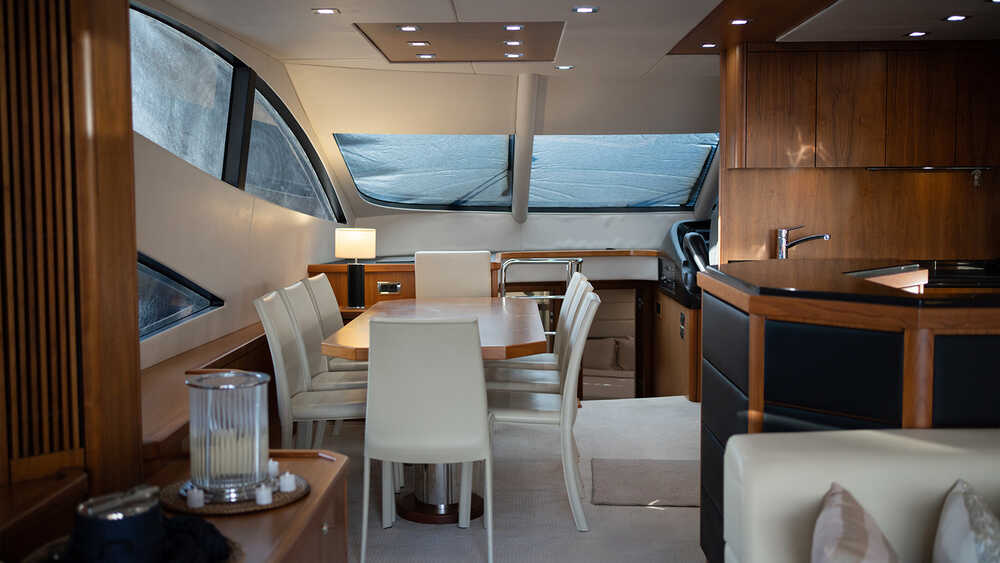 Dining area in saloon