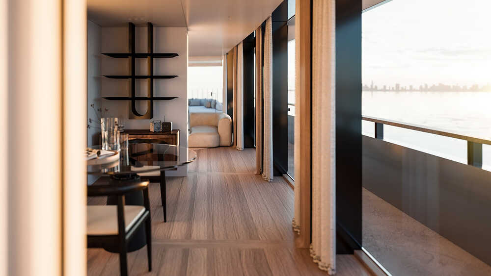 Owner's apartment on bow upper deck