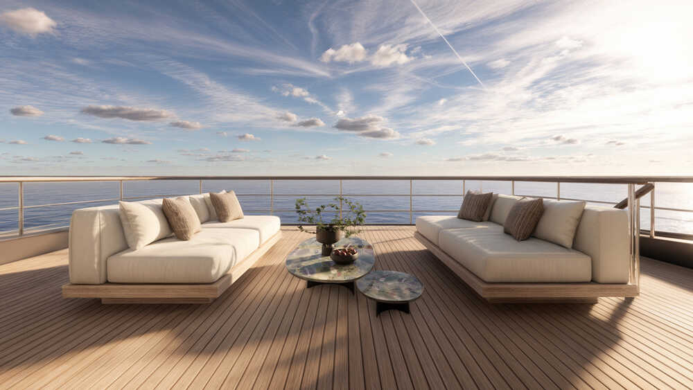 Lounge area on bow