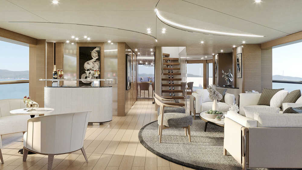 Salon on upper deck (optional configuration)