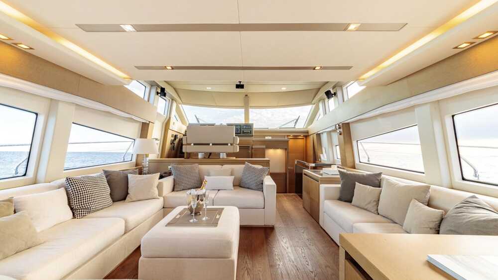 The salon on the main deck