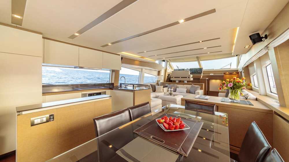The salon on the main deck