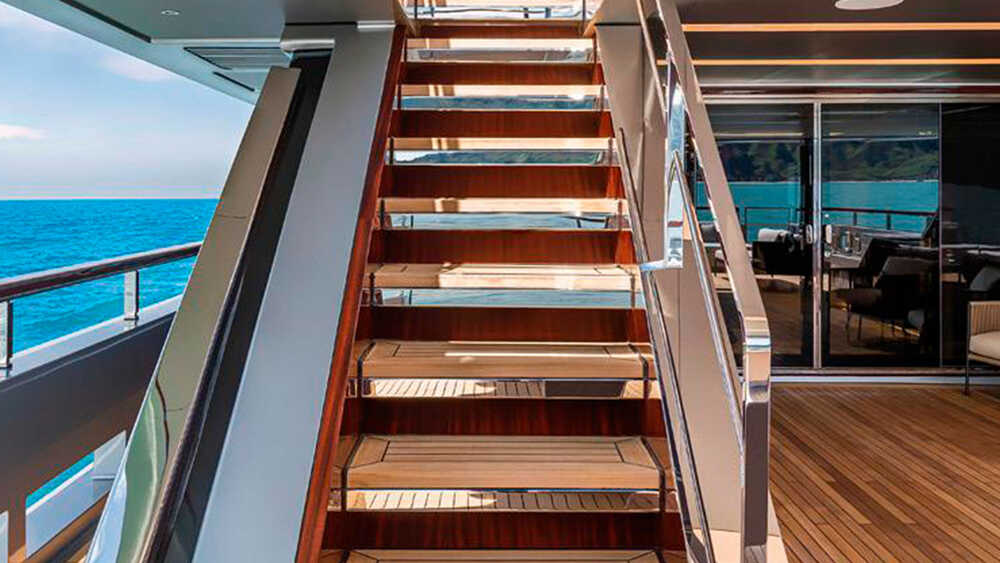 Steps to the main deck