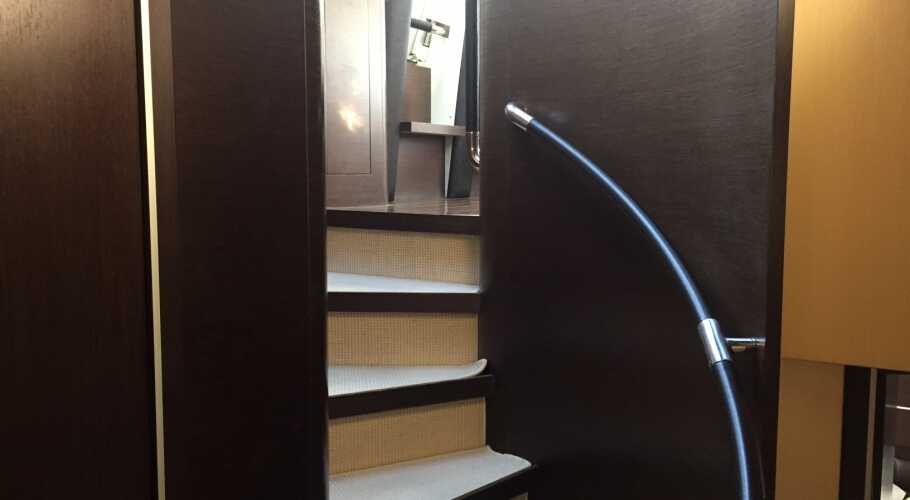 Stairs to lower deck