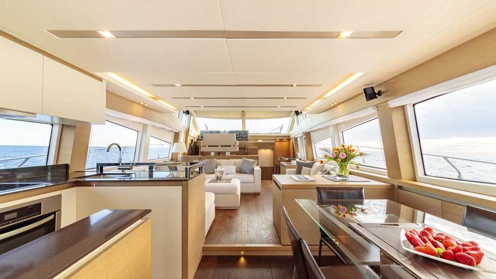 The salon on the main deck