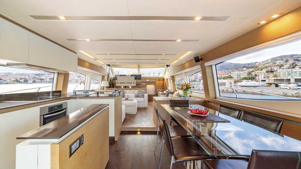 The salon on the main deck