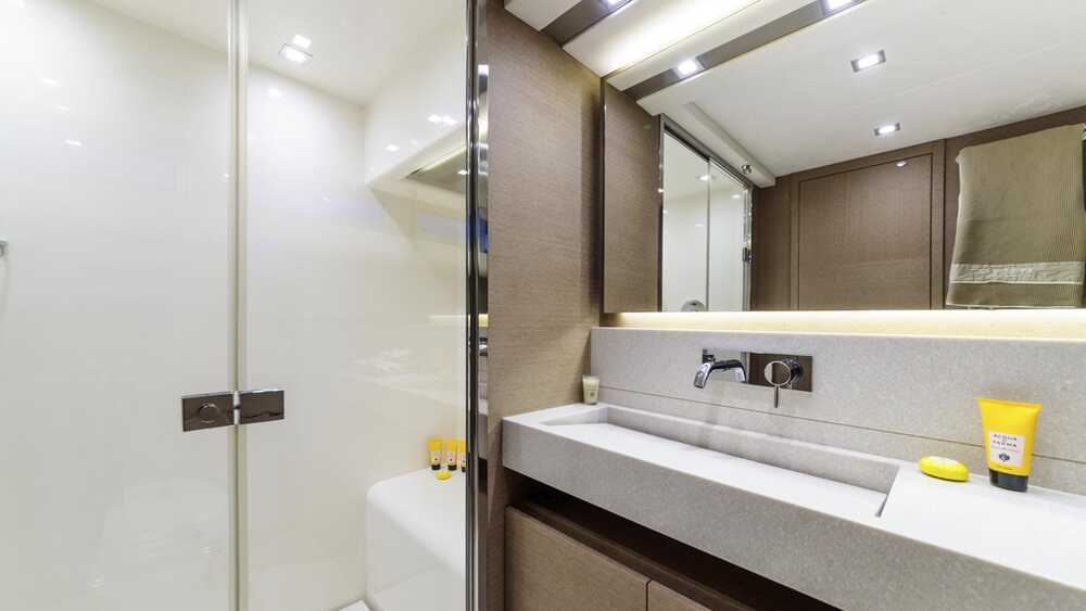 Bathroom in owner's cabin