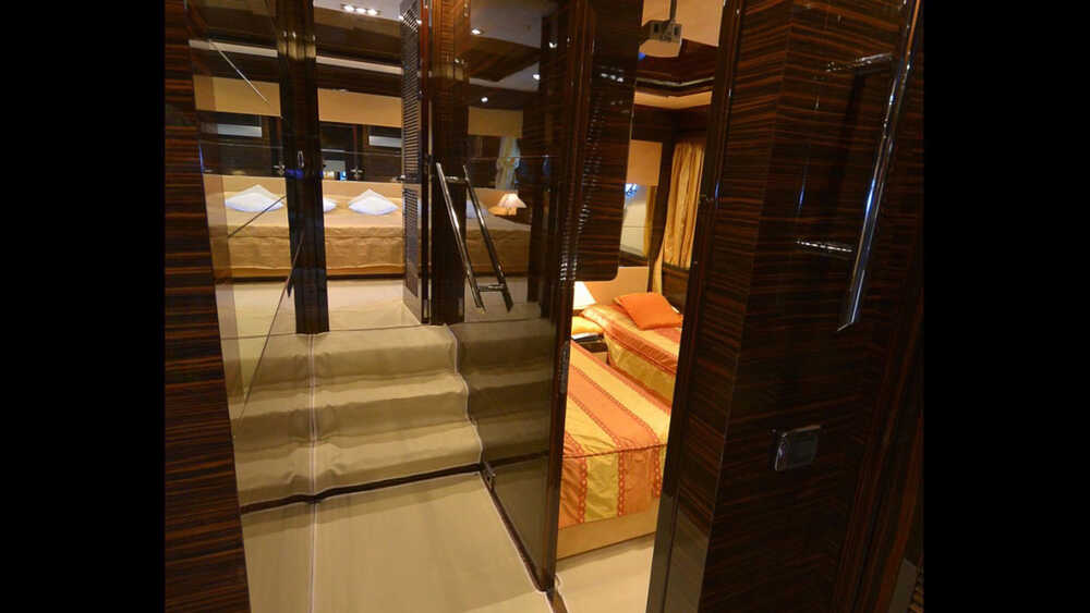 The corridor on the lower deck