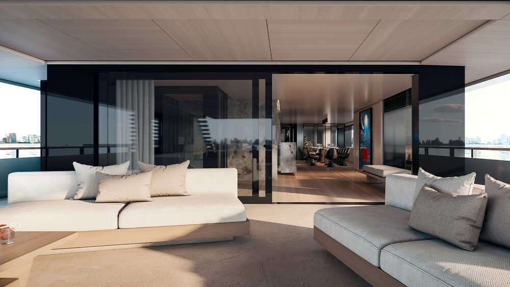 Lounge area on aft main deck